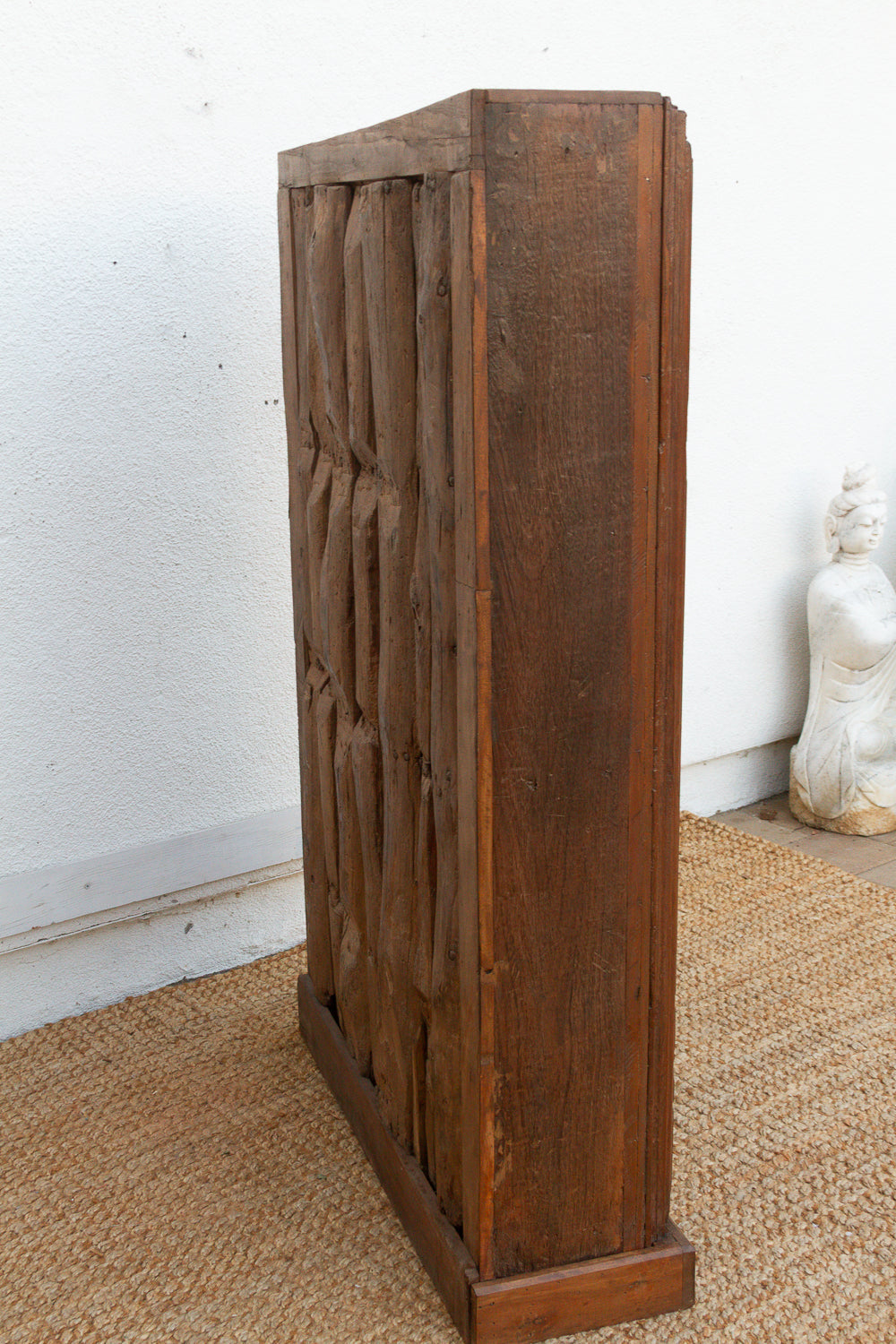 19th Century Carved Medallion Slim Cabinet