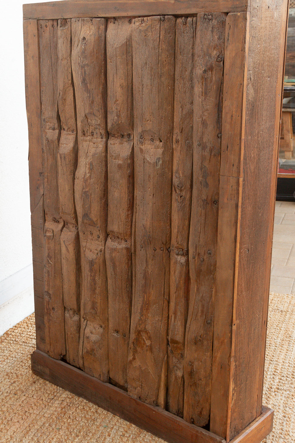 19th Century Carved Medallion Slim Cabinet