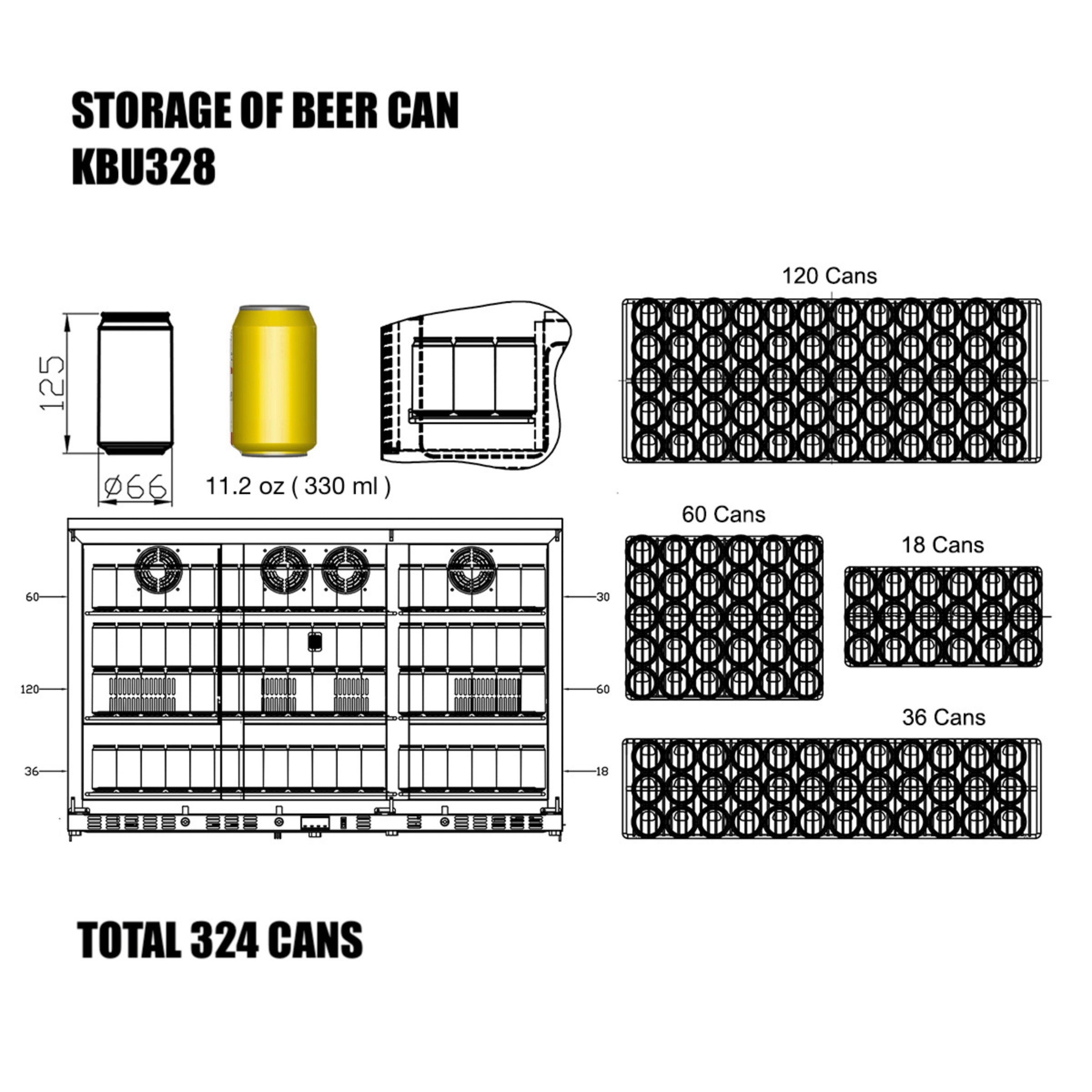 53-Inch Beverage Refrigerator