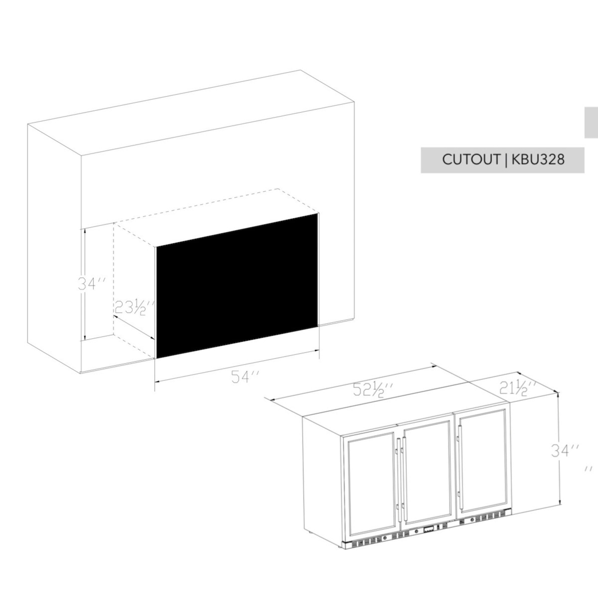 53-Inch Beverage Refrigerator