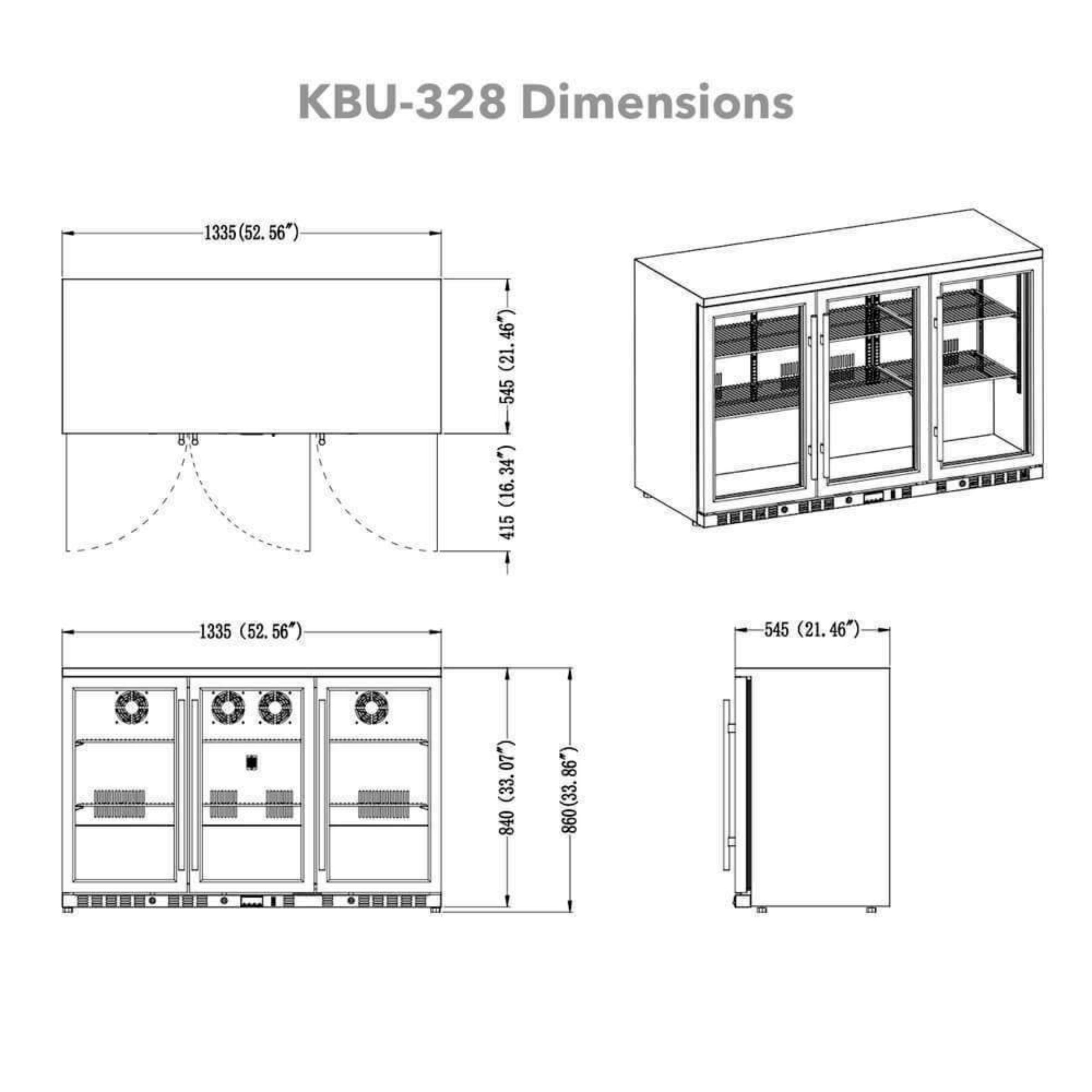 53-Inch Beverage Refrigerator