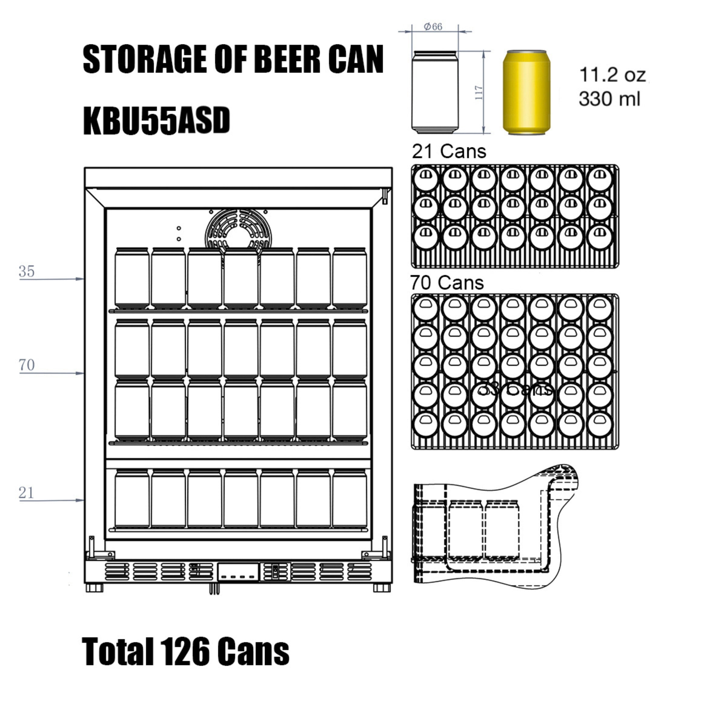 24-Inch Outdoor Beverage Refrigerator