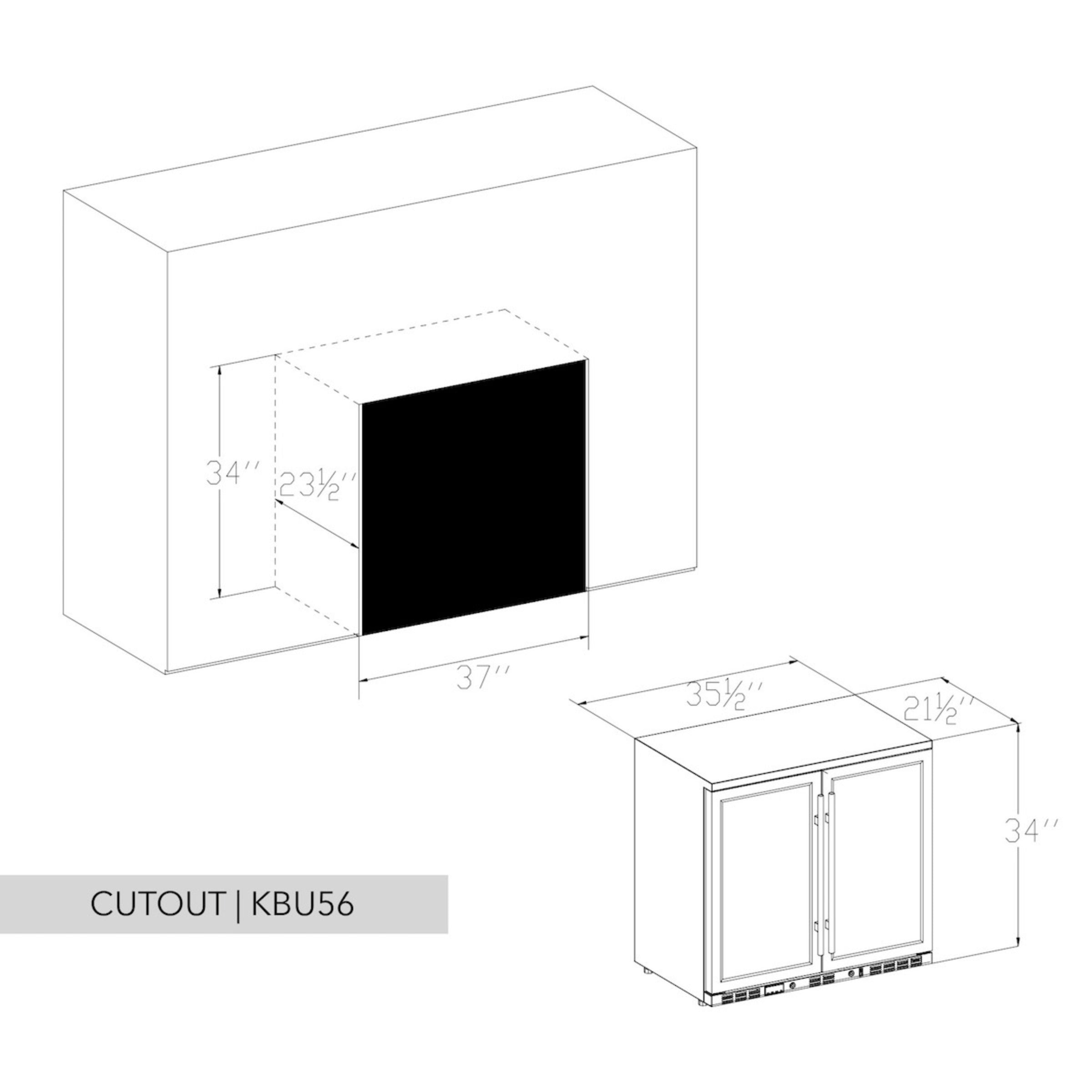 36-Inch Beverage Refrigerator
