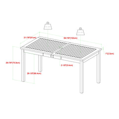 7-Piece Patio Dining Table Set