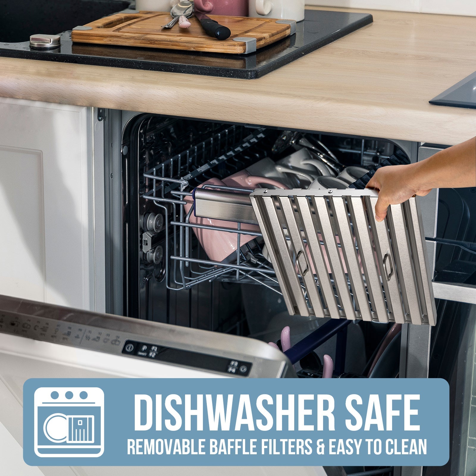 30" Range Hood Insert, Ultra Quiet Stainless Steel 6" Ducted with 600 CFM Powerful Suction