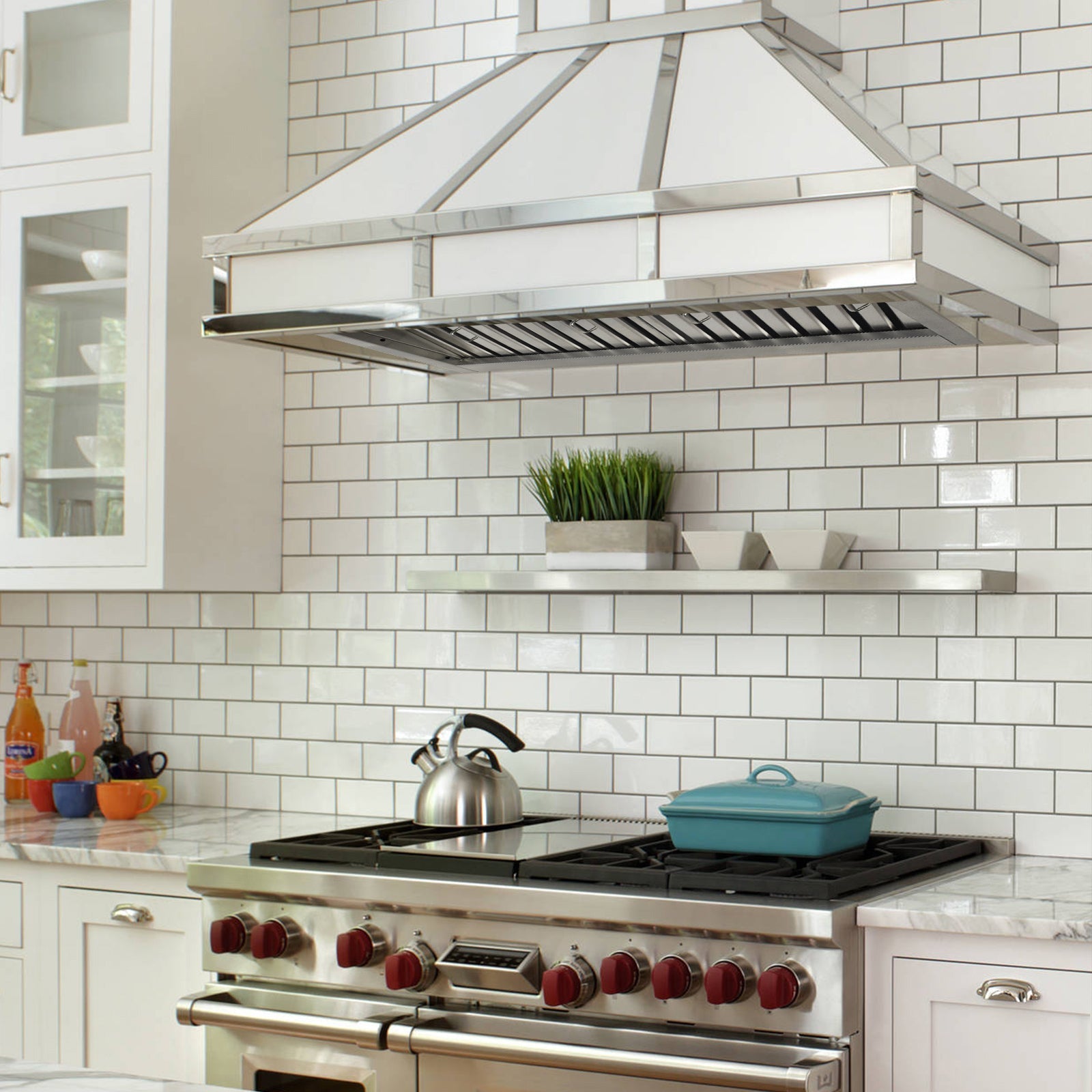 30" Range Hood Insert, Ultra Quiet Stainless Steel 6" Ducted with 600 CFM Powerful Suction