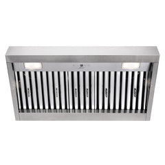 36" Range Hood Insert, Ultra Quiet Stainless Steel 6" Ducted with 600 CFM Powerful Suction