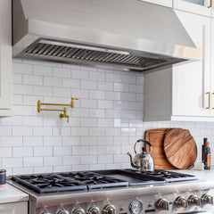 42" Range Hood Insert, Ultra Quiet Stainless Steel 8" Ducted with 1200 CFM Powerful Suction