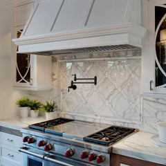 42" Range Hood Insert, Ultra Quiet Stainless Steel 8" Ducted with 1200 CFM Powerful Suction