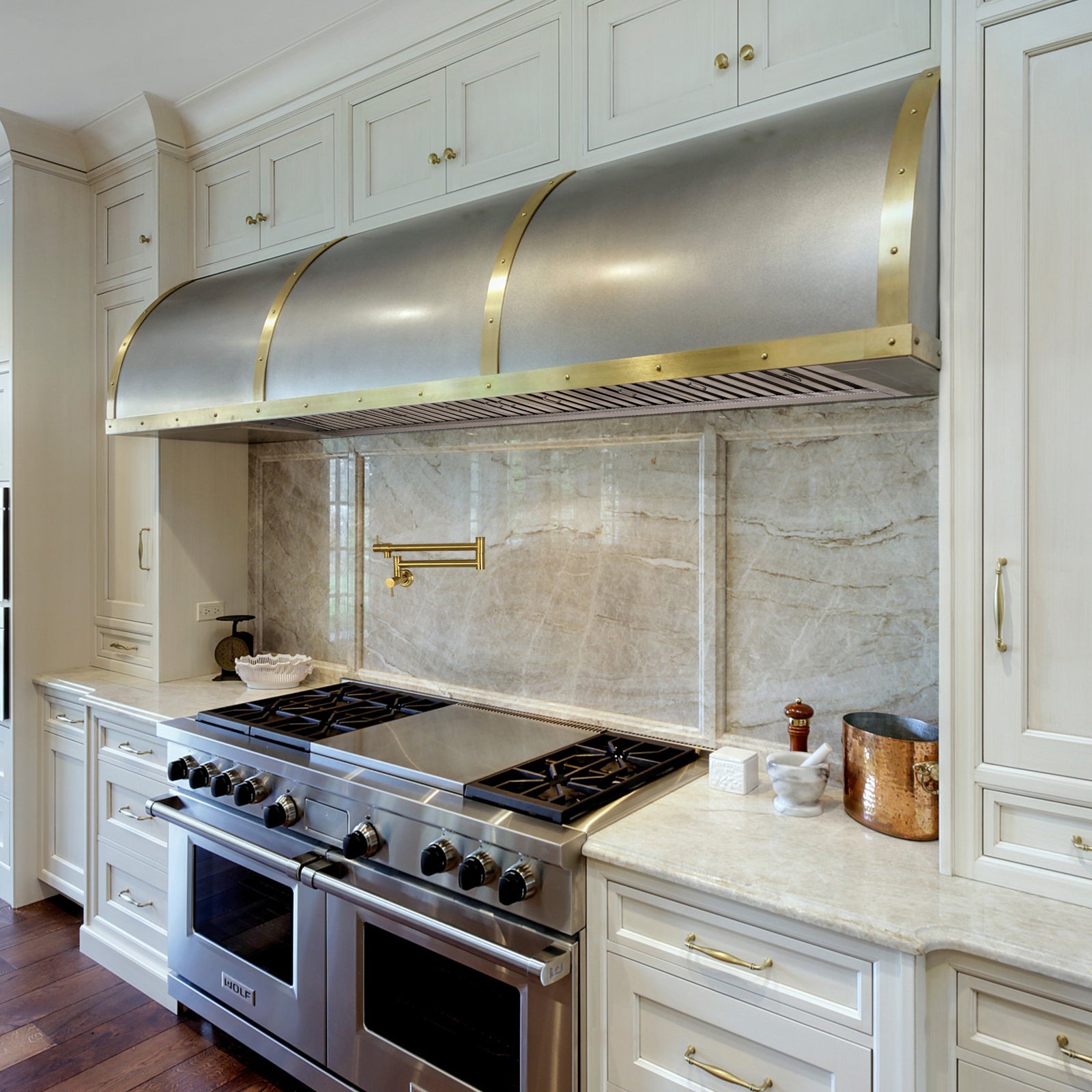 60" Range Hood Insert, Ultra Quiet Stainless Steel 8" Ducted with 1200 CFM Powerful Suction