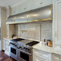 60" Range Hood Insert, Ultra Quiet Stainless Steel 8" Ducted with 1200 CFM Powerful Suction