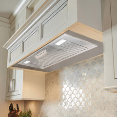 30" Range Hood Insert, 600 CFM Built-in Stainless Steel Kitchen Hood with LED Lights