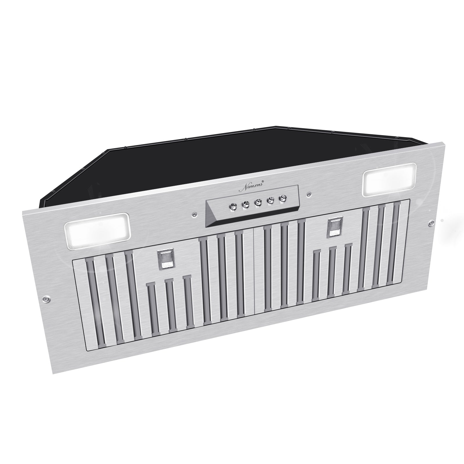 30" Range Hood Insert, 600 CFM Built-in Stainless Steel Kitchen Hood with LED Lights