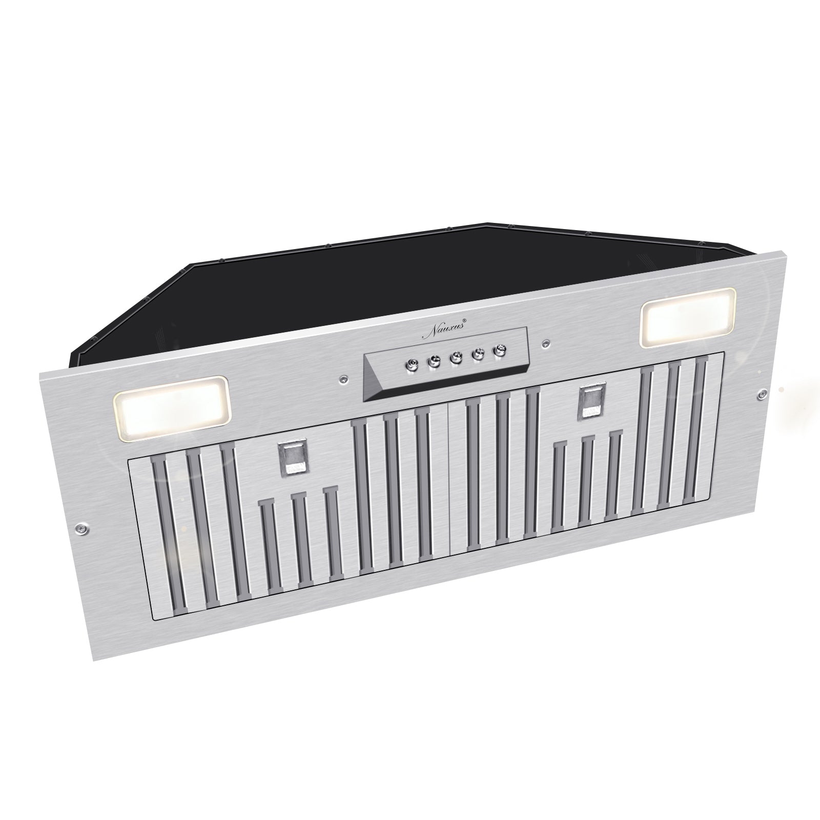 30" Range Hood Insert, 600 CFM Built-in Stainless Steel Kitchen Hood with LED Lights