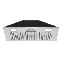 36" Range Hood Insert, 600 CFM Built-in Stainless Steel Kitchen Hood with LED Lights