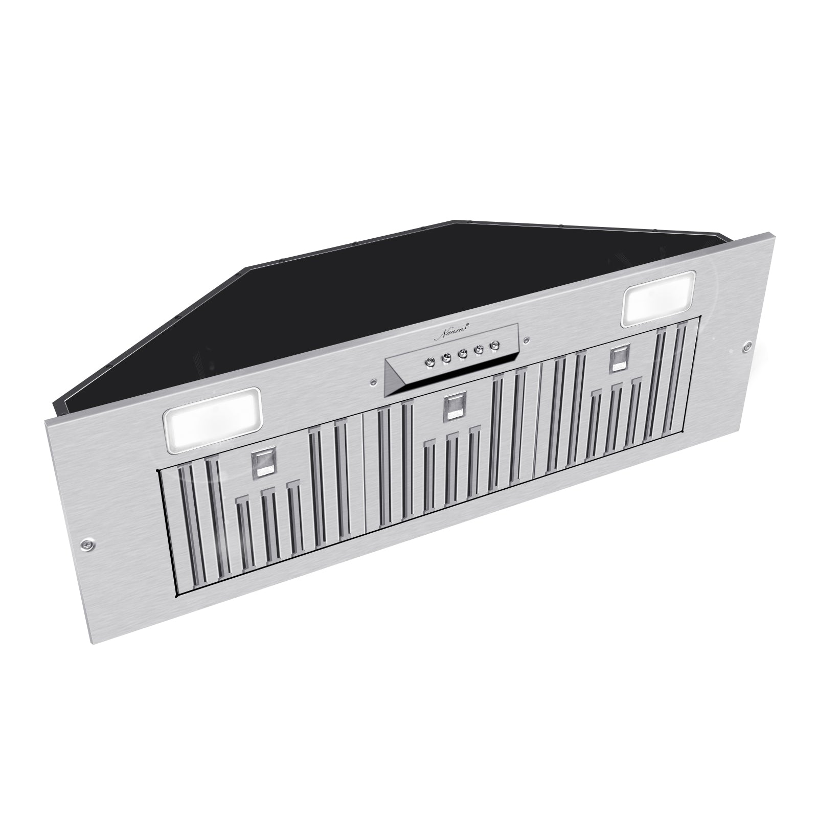 36" Range Hood Insert, 600 CFM Built-in Stainless Steel Kitchen Hood with LED Lights
