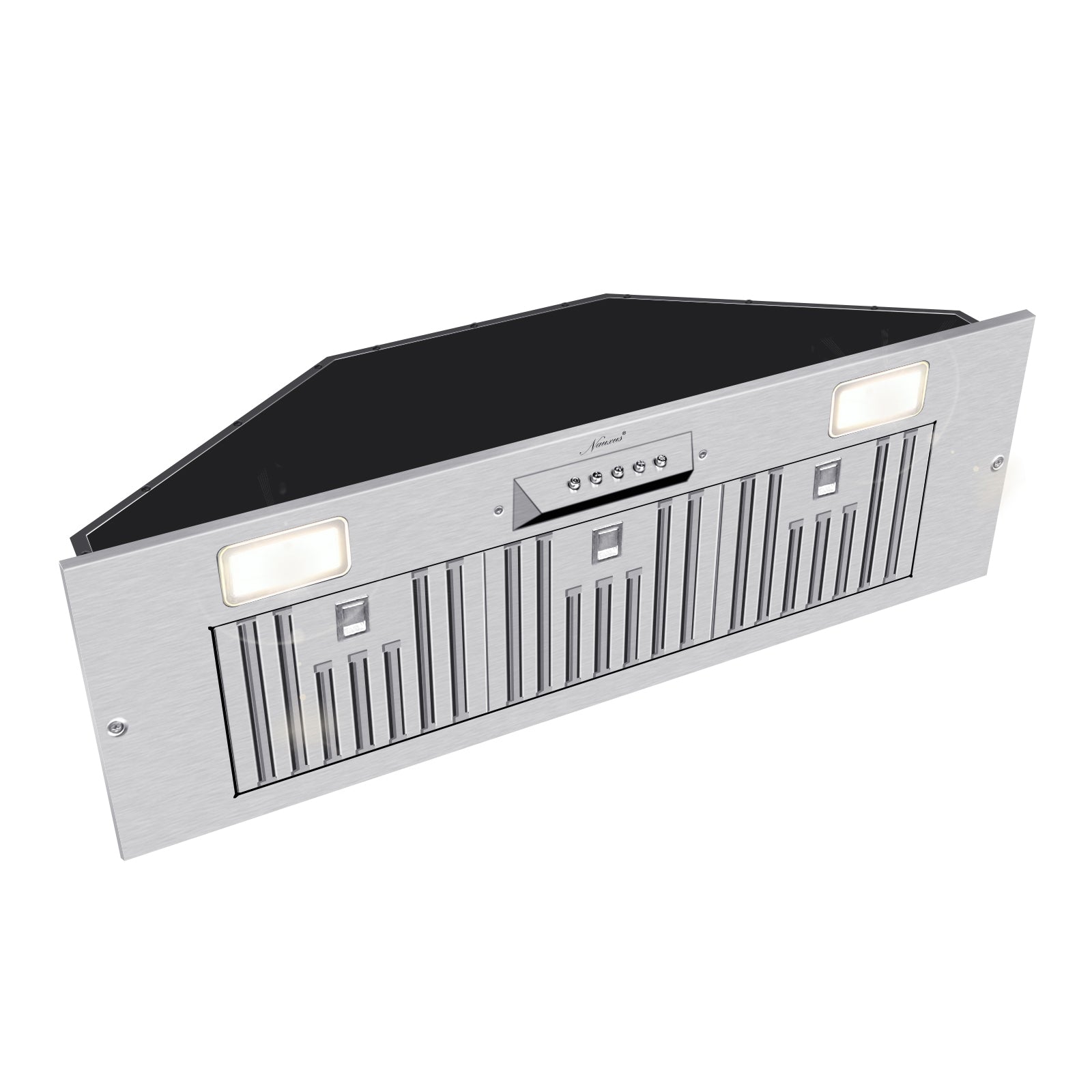 36" Range Hood Insert, 600 CFM Built-in Stainless Steel Kitchen Hood with LED Lights