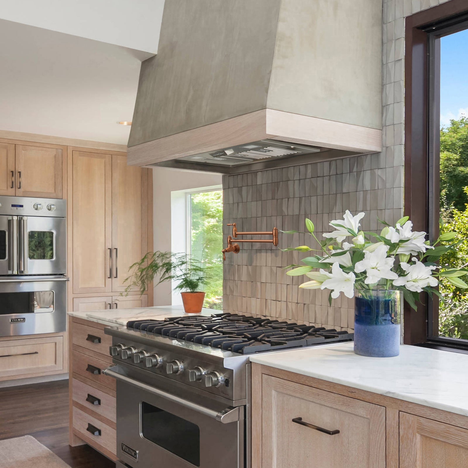 36" Range Hood Insert, 600 CFM Built-in Stainless Steel Kitchen Hood with LED Lights
