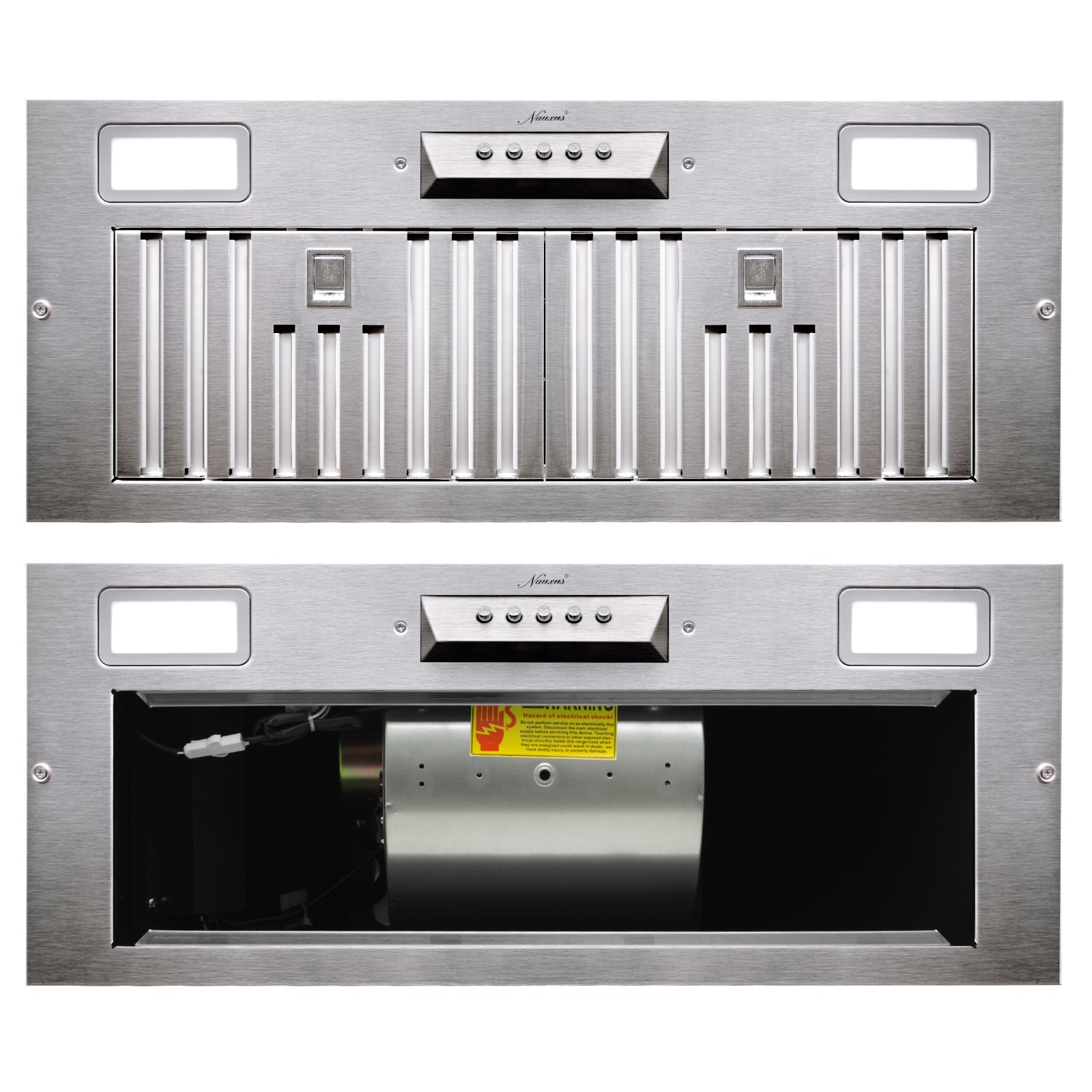 30" Range Hood Insert, 600 CFM Built-in Stainless Steel Kitchen Hood with LED Lights