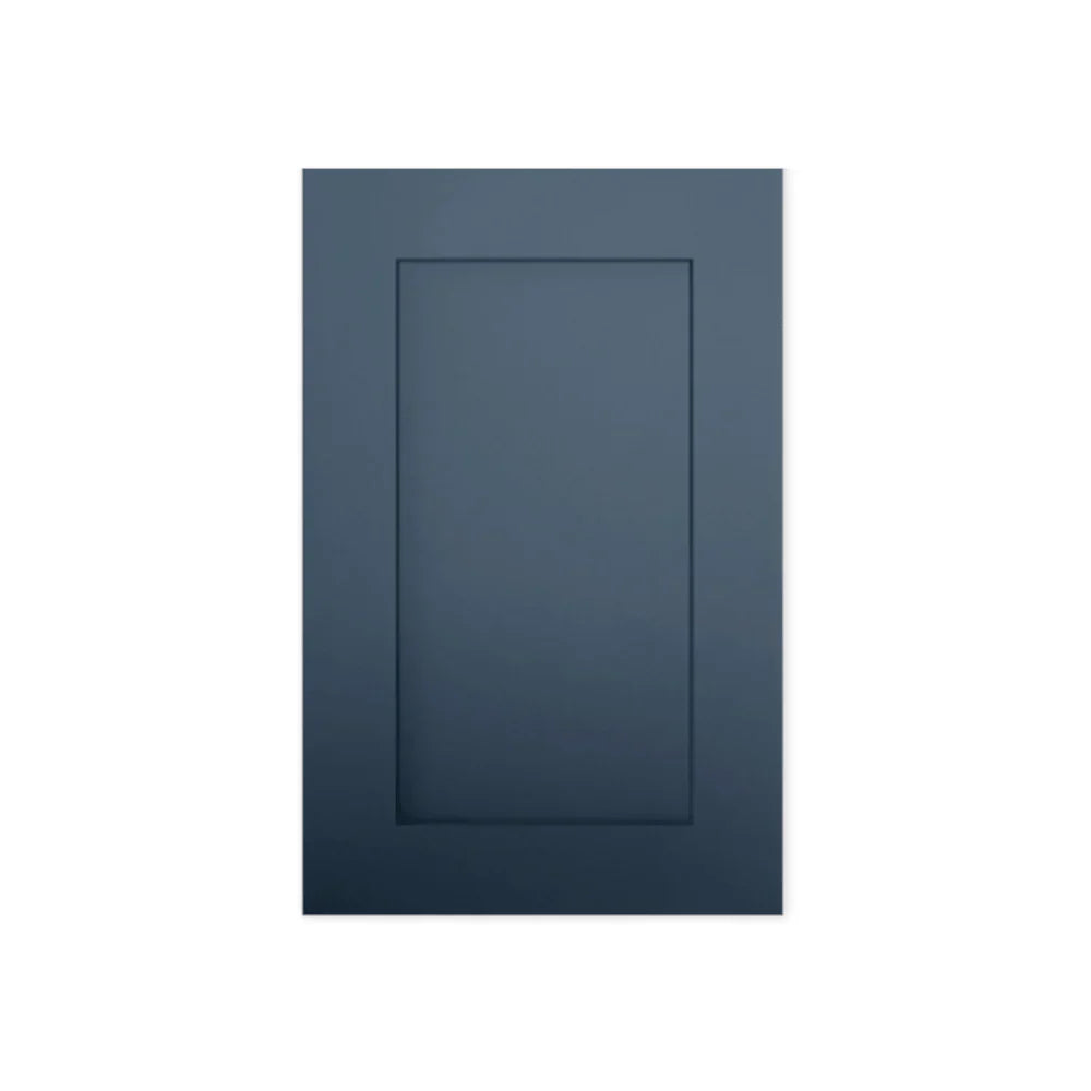 36" Navy Blue Shaker Single Sink Bathroom Vanity with Drawers on the Right