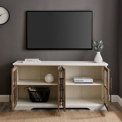 Abigail 58" Farmhouse 4 Door TV Stand