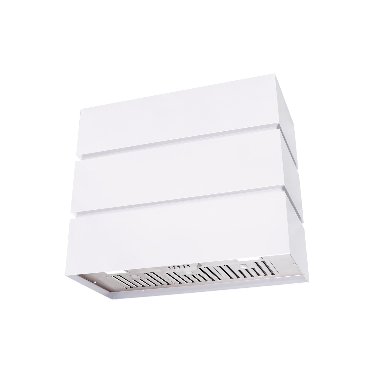 Akicon 36" Stainless Steel Wall Mount Range Hood, 3 Stacks Modern Box with 600 CFM Vent Motor