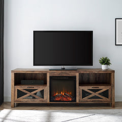 Abilene 70" Rustic Farmhouse Fireplace TV Stand