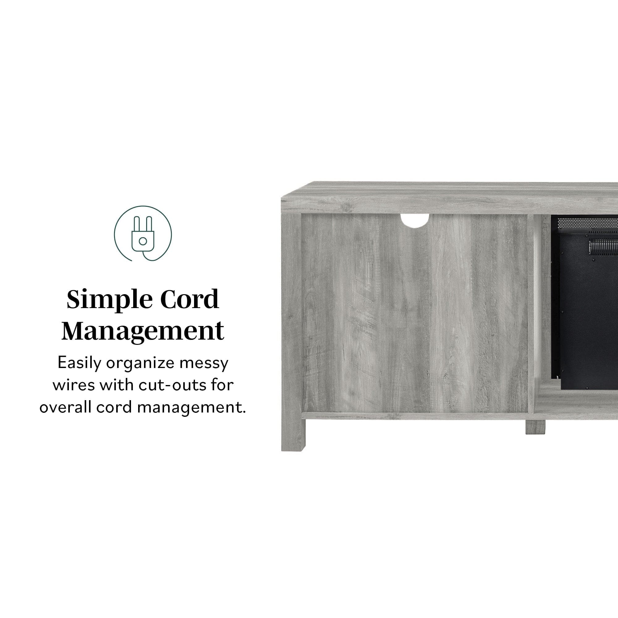 Abilene 70" Rustic Farmhouse Fireplace TV Stand