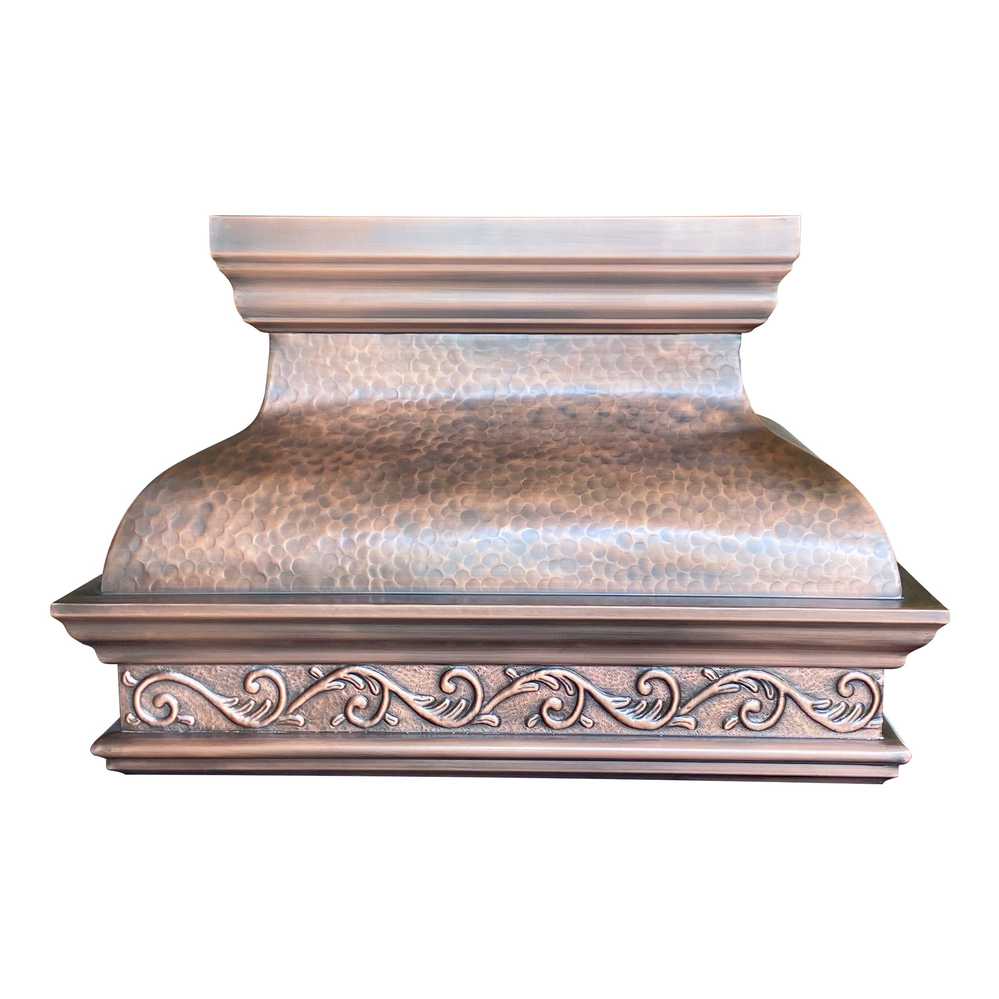 Akicon Custom Custom Copper Vent Hood with Artisan Handcrafted Detail