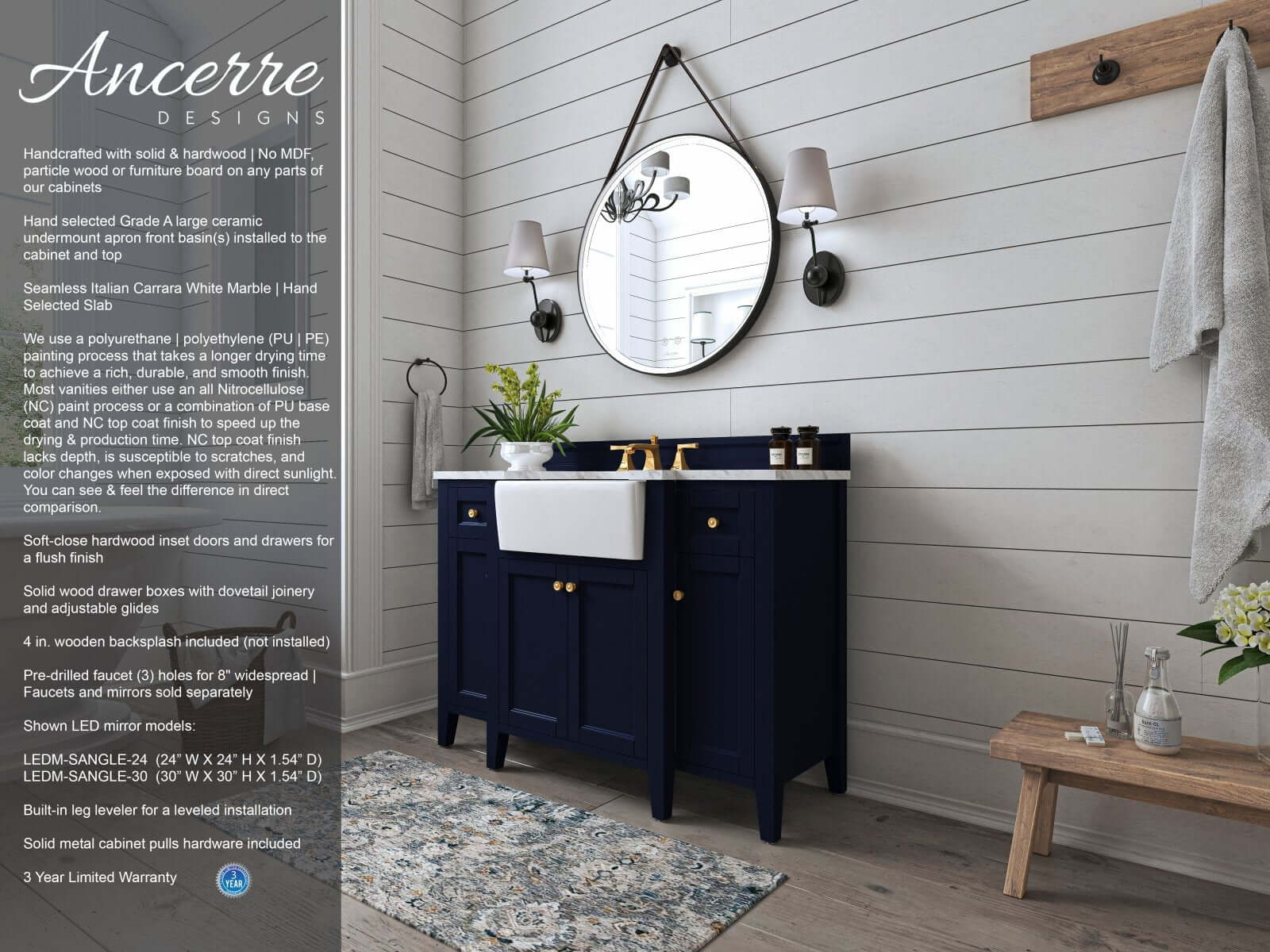 Adeline 48" Bath Vanity Set