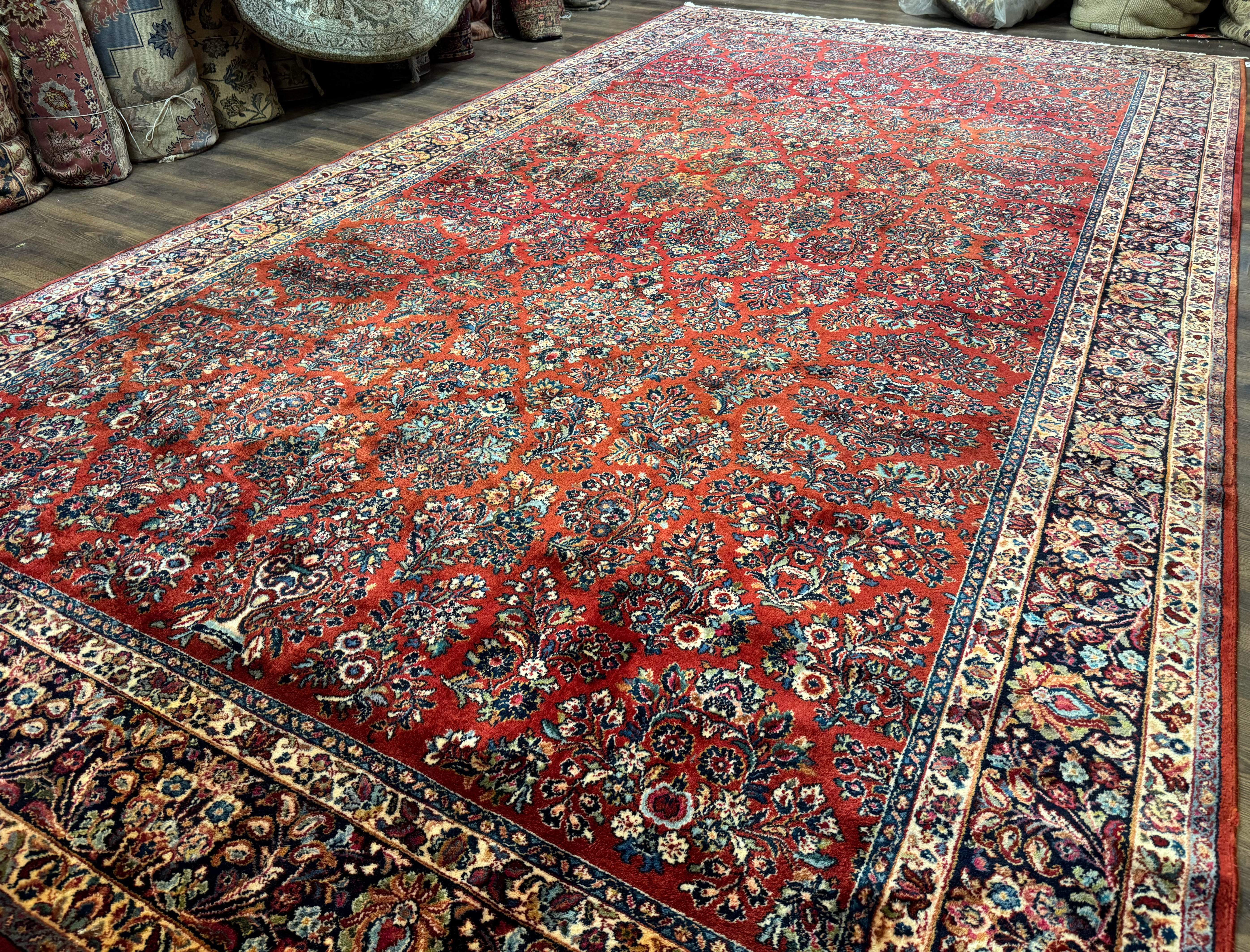 10x18 Karastan Sarouk Rug #785, Wool Large Palace Sized Vintage Karastan Carpet