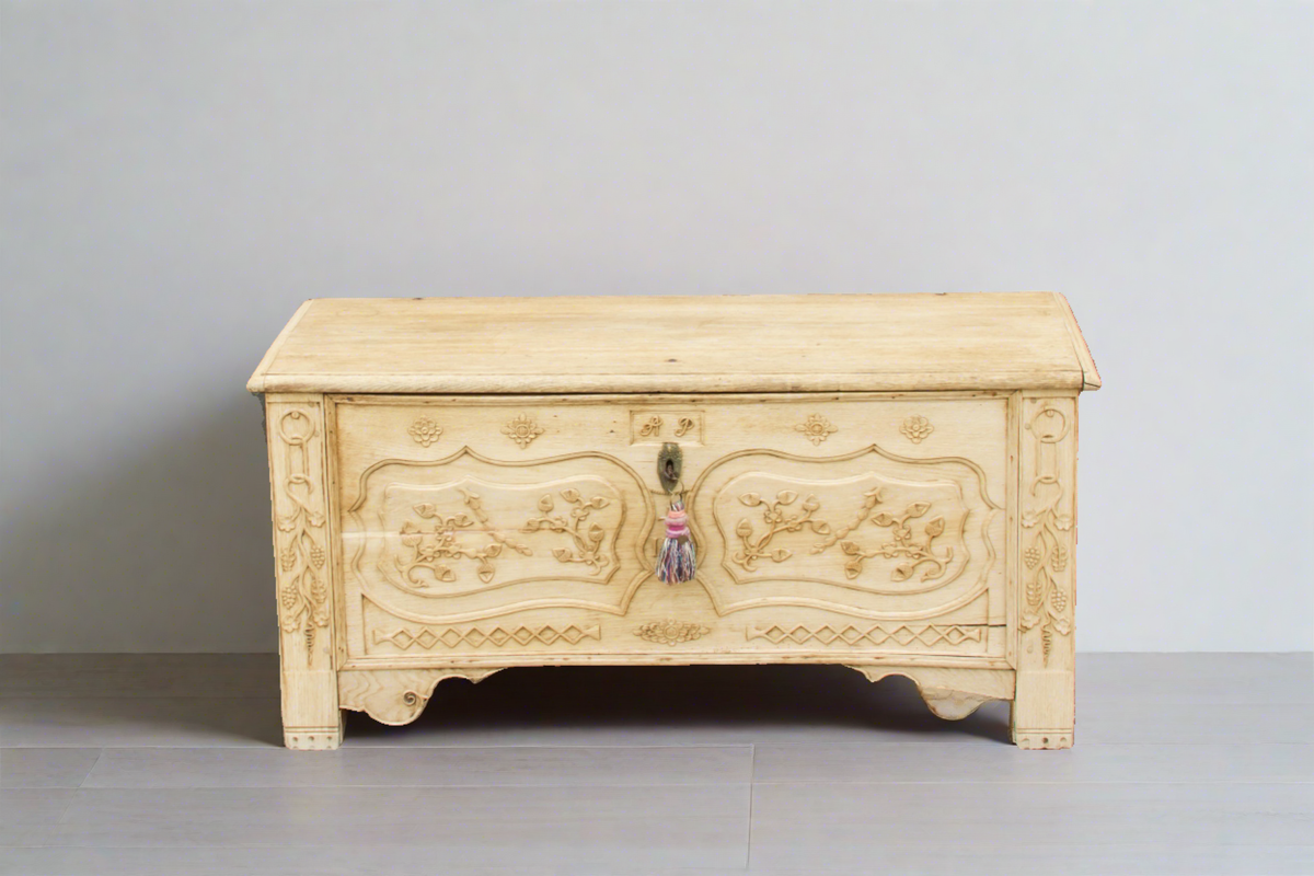 18th Century Bleached French Oak Coffer
