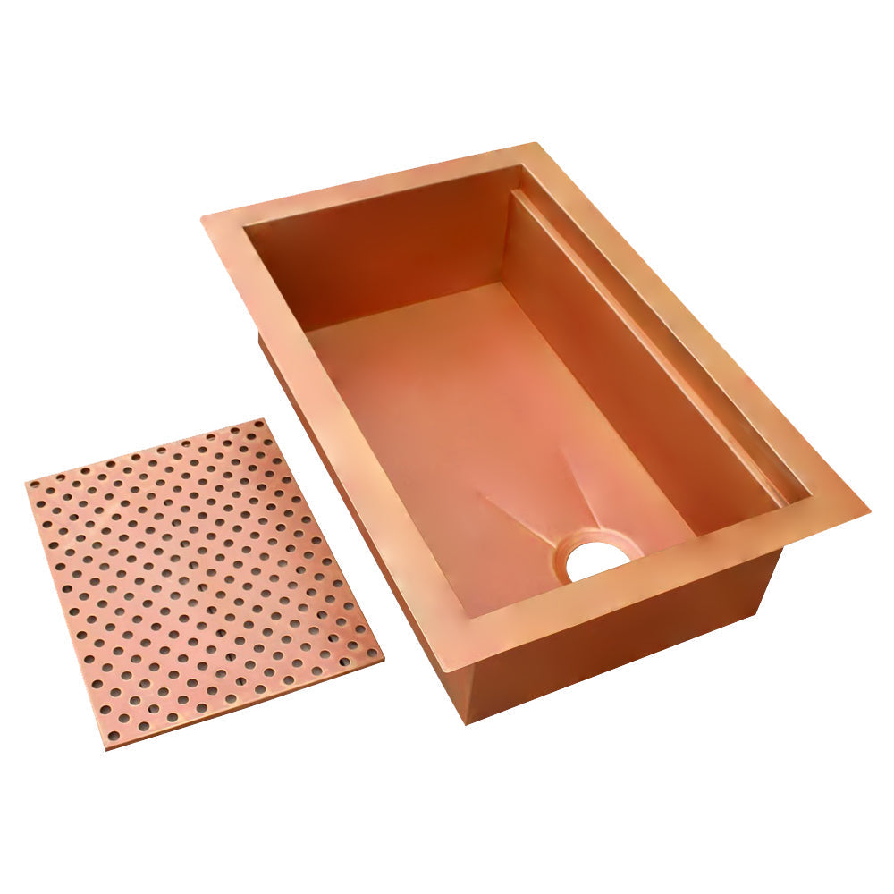Akicon Custom Handmade Copper Undermount Workstation Kitchen Sink