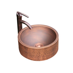 Akicon Custom Handmade Copper Bathroom Sink Handcrafted Vessel Sink
