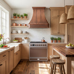 Akicon Custom Copper Range Hood Handmade with Custom Size and Finish