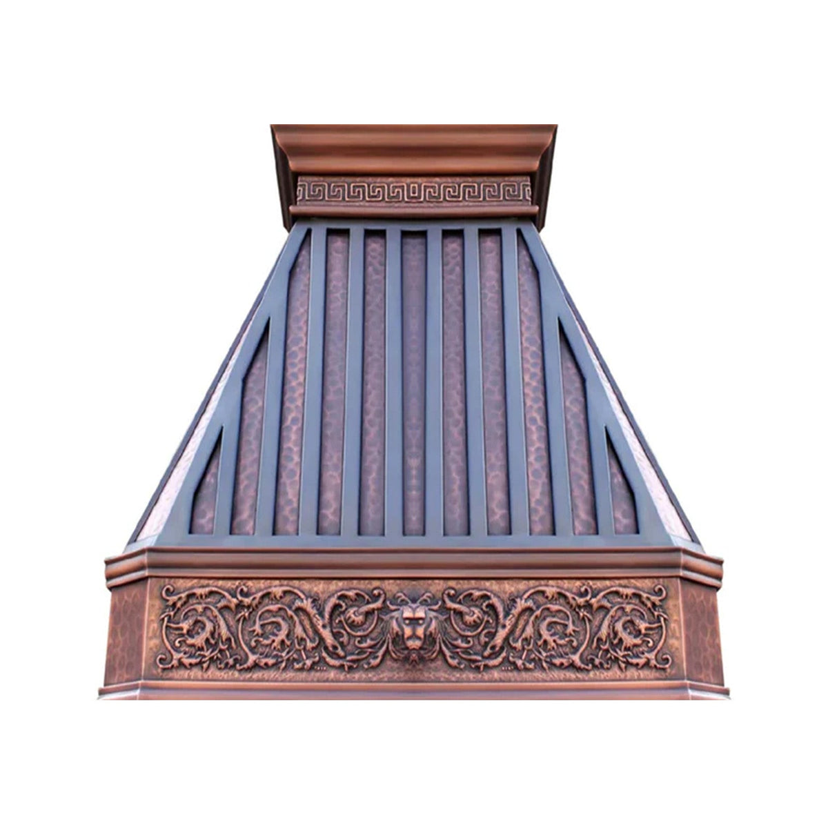 Akicon Custom Handmade Copper Range Hood for Island and Wall Mount Kitchens