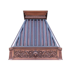 Akicon Custom Handmade Copper Range Hood for Island and Wall Mount Kitchens