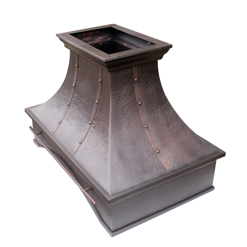 Akicon Custom Copper Range Hood Handmade with Custom Size and Finish