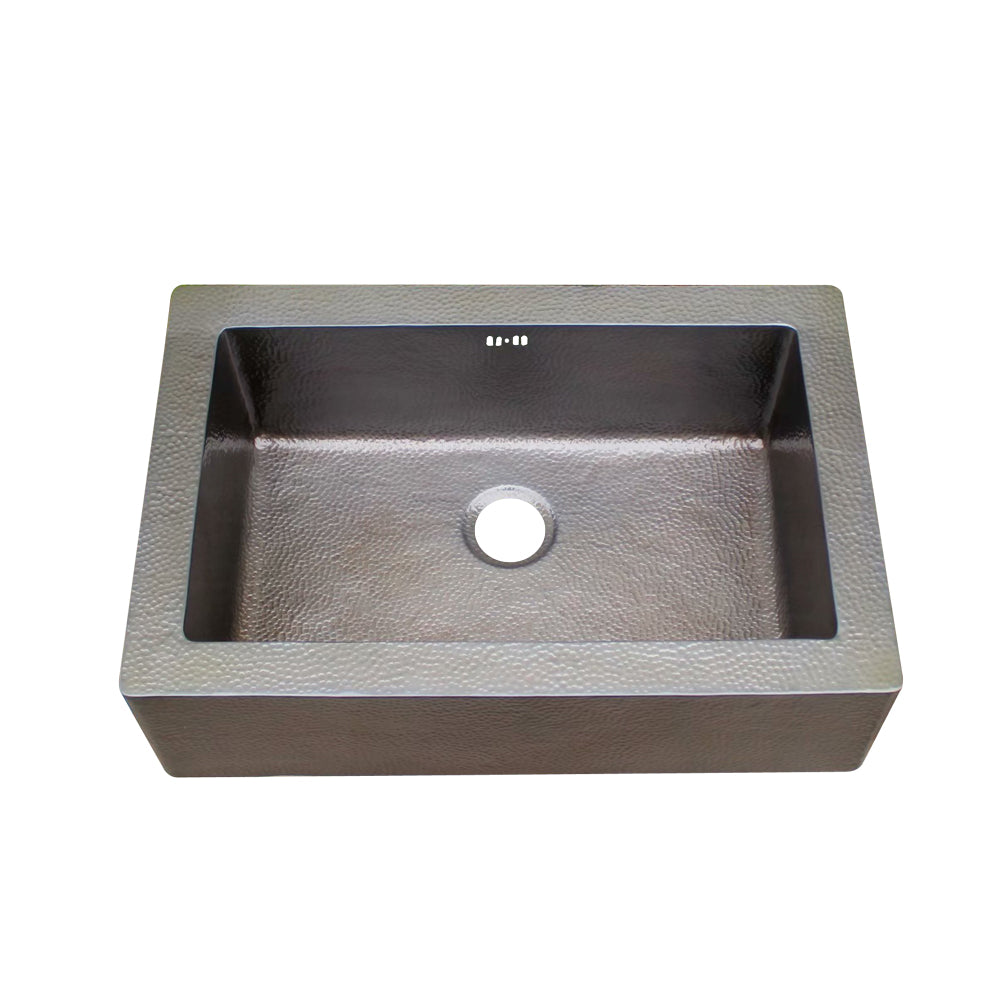 Akicon Single Bowl Handcrafted Custom Copper Farmhouse Kitchen Sink