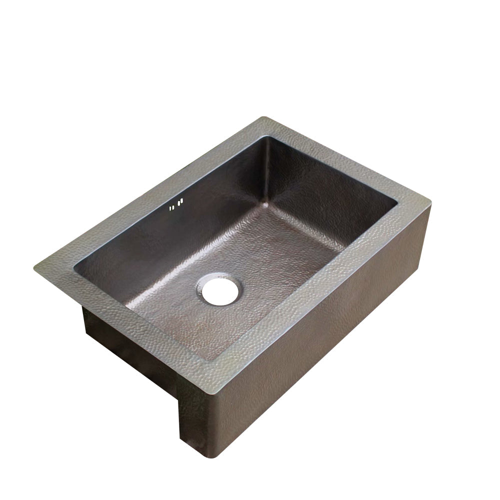 Akicon Single Bowl Handcrafted Custom Copper Farmhouse Kitchen Sink