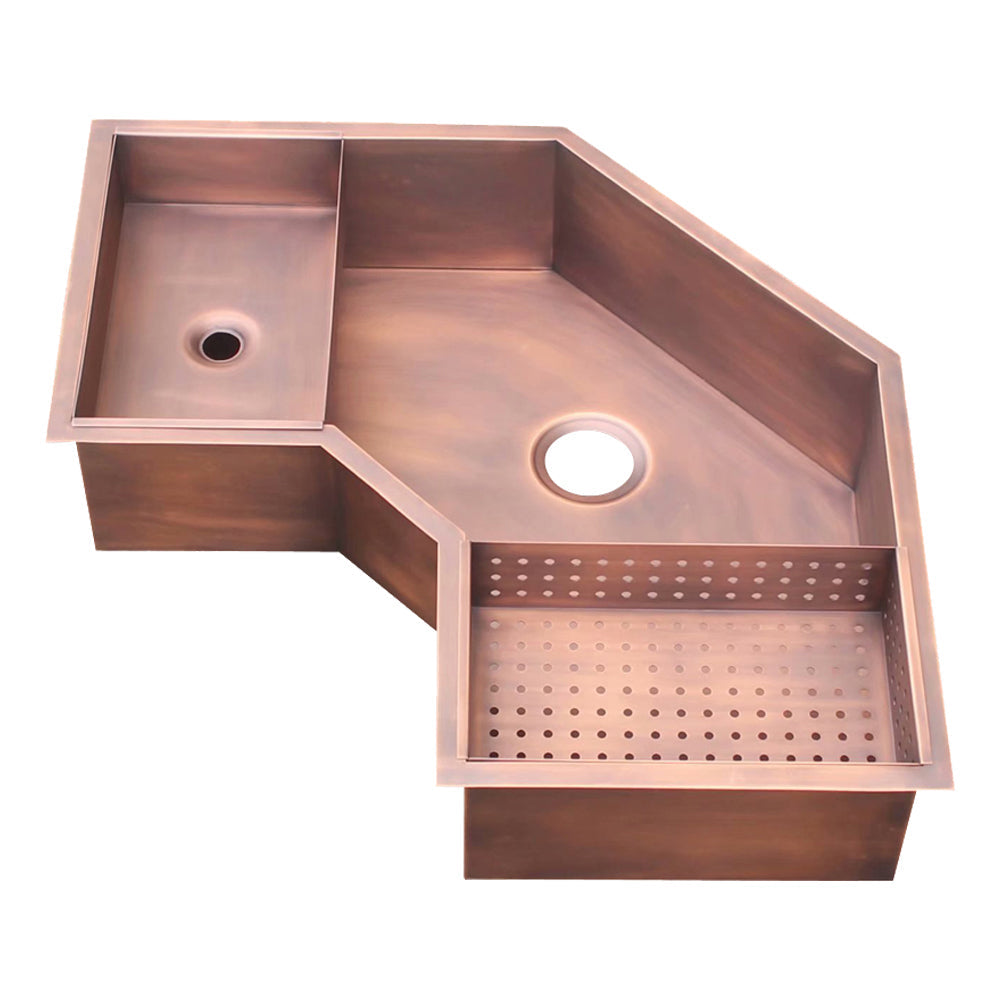 Akicon Custom Hammered Copper Undermount Kitchen Sink