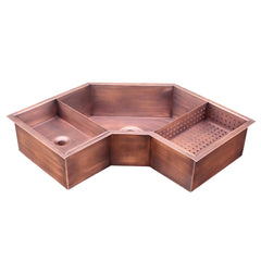 Akicon Custom Hammered Copper Undermount Kitchen Sink