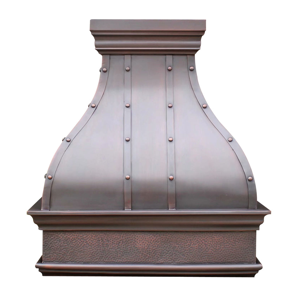 Akicon Custom Custom Copper Vent Hood with Artisan Handcrafted Detail