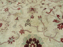 10' X 14' Vintage Hand Knotted Made Indian Agra Wool Rug Vegetable Dyes
