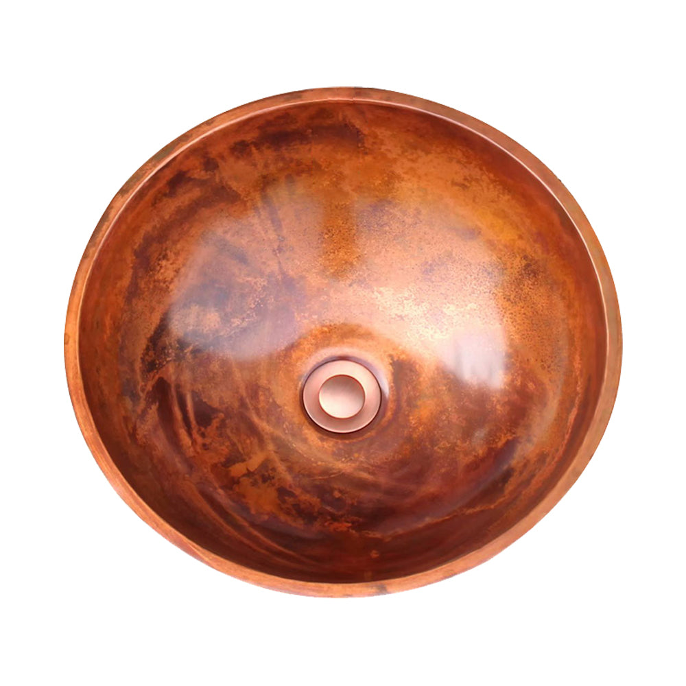Akicon Custom Solid Copper Bathroom Sink Handmade Copper Basin