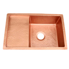 Akicon Hammered Copper Undermount Workstation Sink