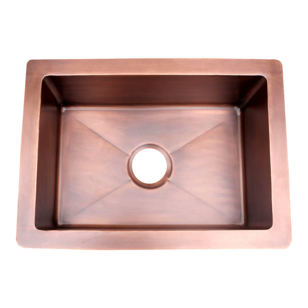 Akicon Custom Single Bowl Farmhouse Kitchen Copper Sink
