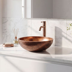 Akicon Custom Solid Copper Bathroom Sink Handmade Copper Basin