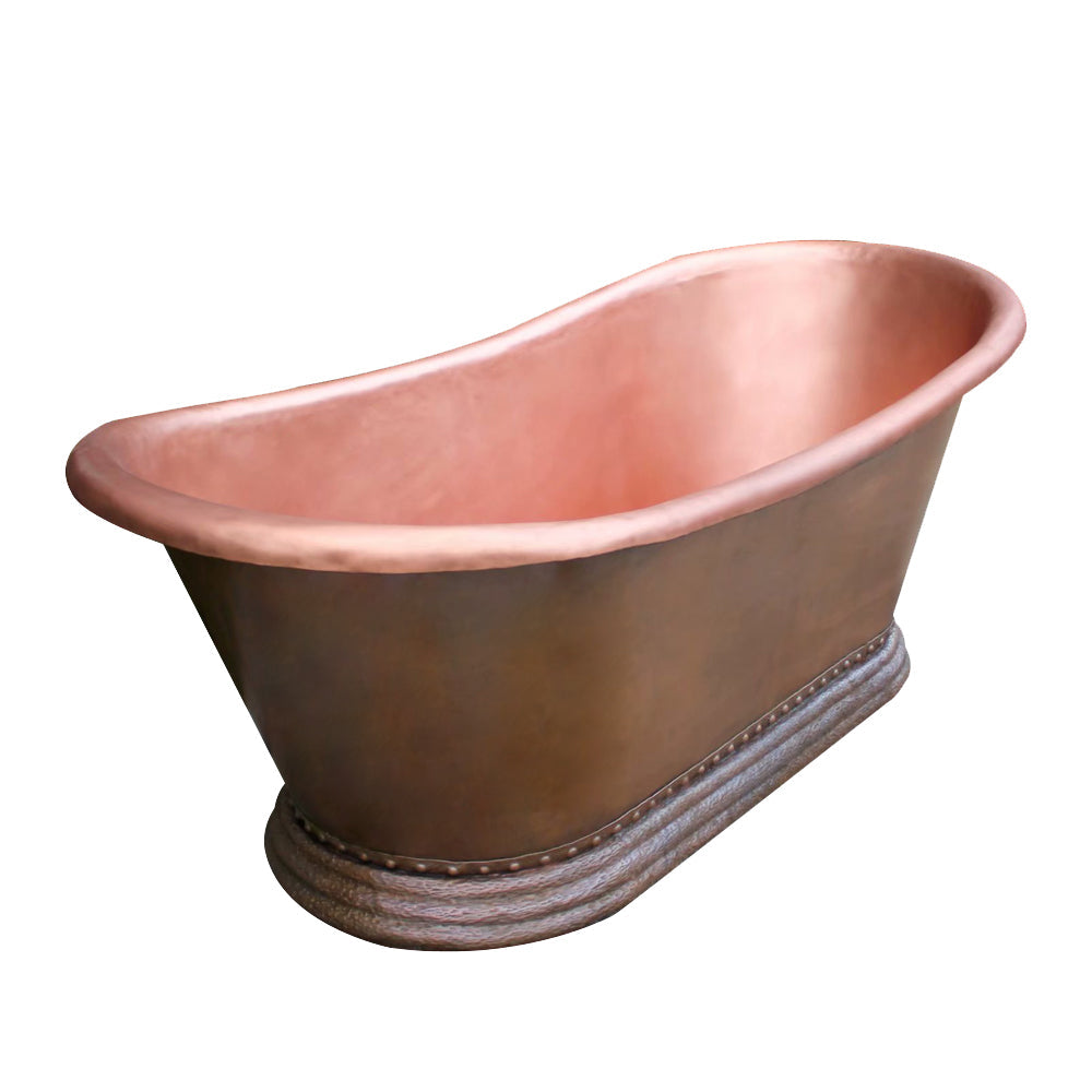 Akicon Custom Copper and Ceramic Bathtub Luxury Freestanding Bath