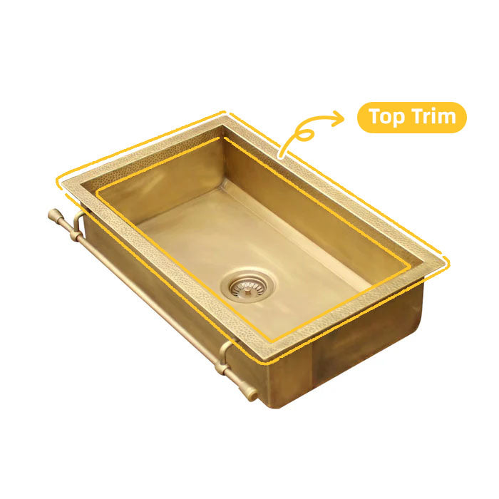 Akicon Handmade Custom Copper Kitchen Sink with Pot Rail